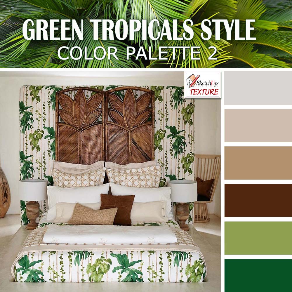 Green tropical style color palette 2 Green tropical style color palette 2