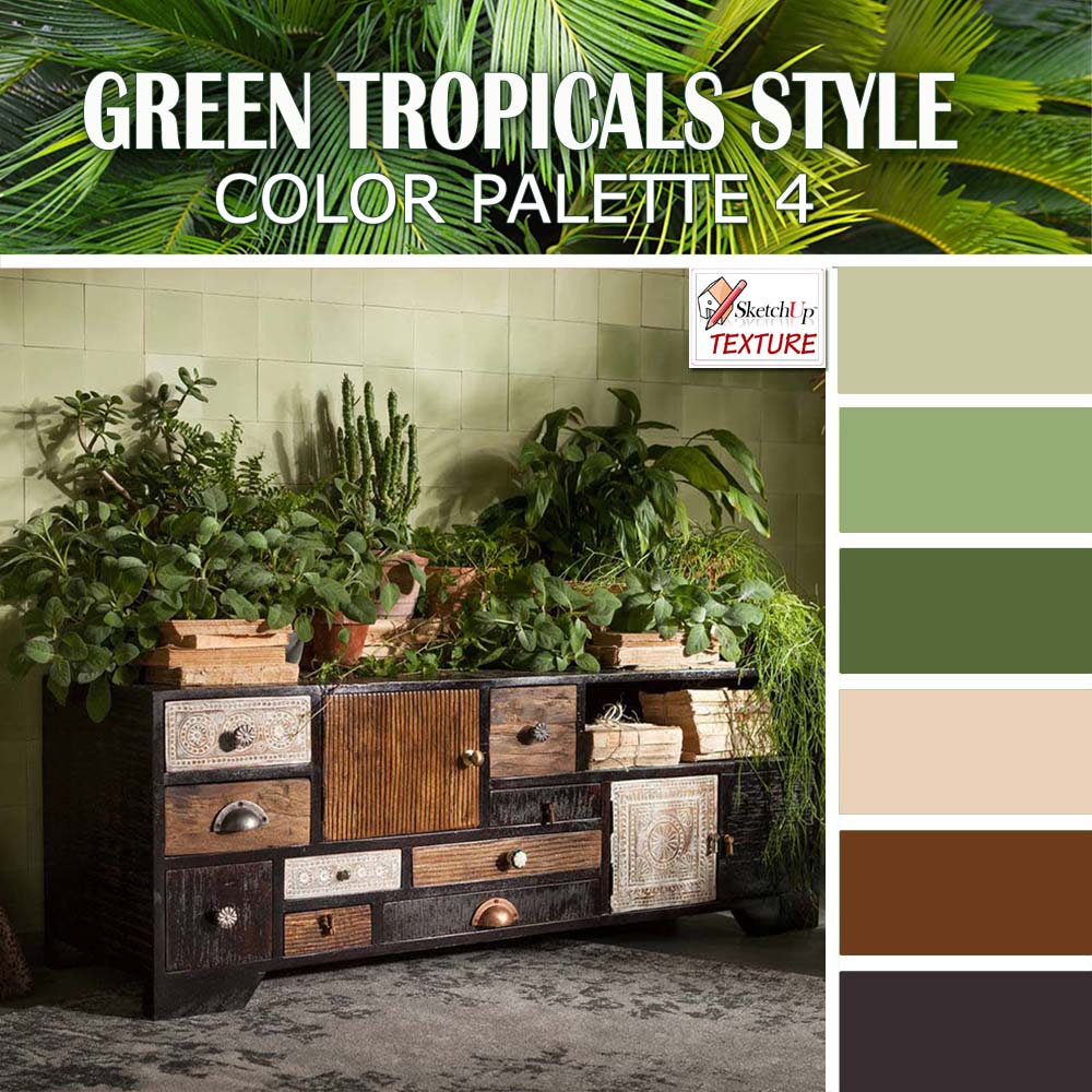 Green tropical style color palette 4 Green tropical style color palette 4