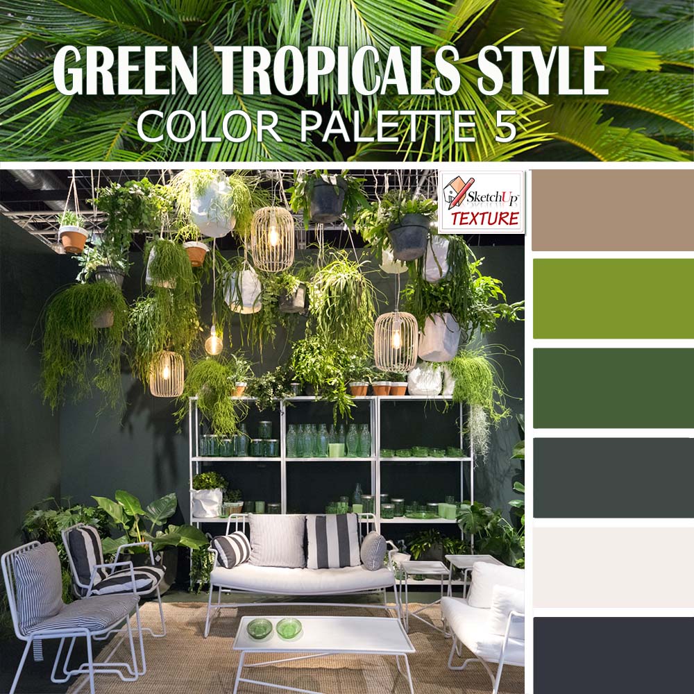Green tropical style color palette 5 Green tropical style color palette 5