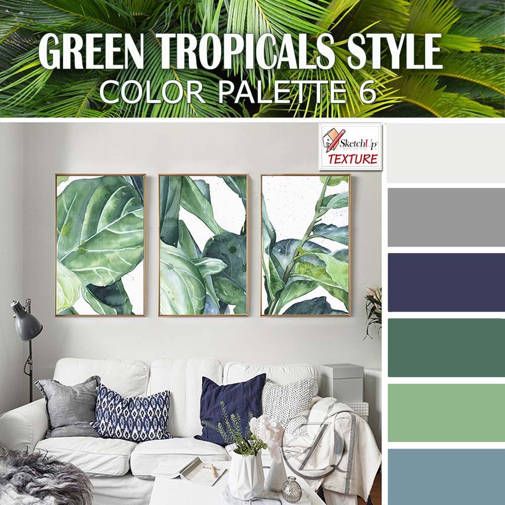 Green tropical style color palette 6 Green tropical style color palette 6