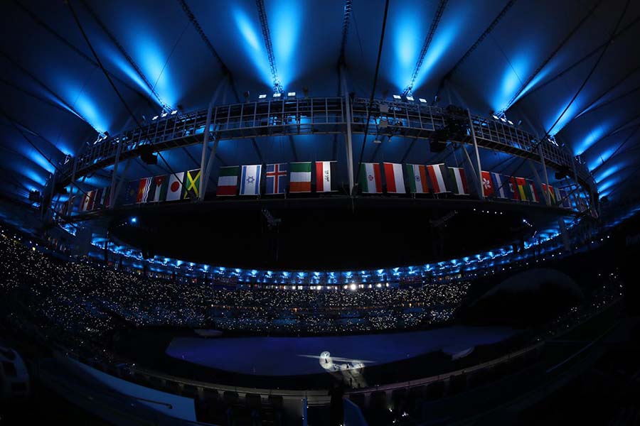 The opening ceremony of the 31st Summer Olympics at Rio