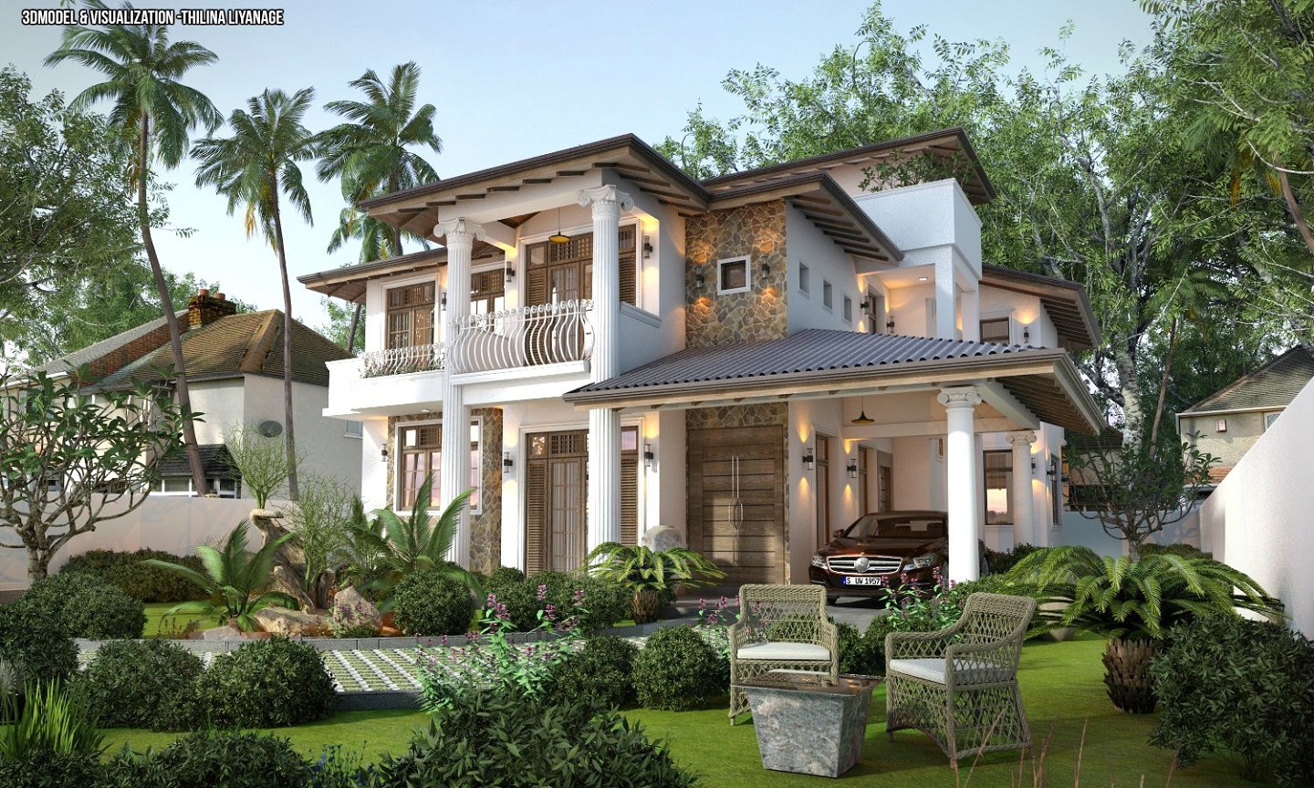 Thilina Liyanage | Proposed House At,Kottawa,Sri Lanka, Ground Floor-Car Porch,Sitting,Dining,2 Bed Rooms,Bath,Kitchen