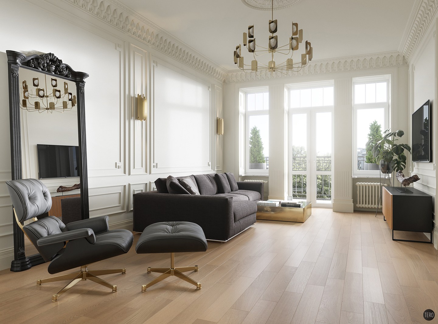 Dmytriy Tereshchuk | Living room 3D visualization by DMYTRIY TERESHCHUK