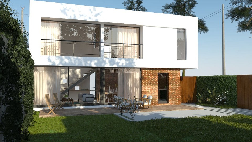 Unifamily House - Loft - La Plata | Back View - vray render by JAIMOT MARTIN