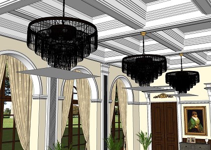 Classic Living Room | sketchup wiev