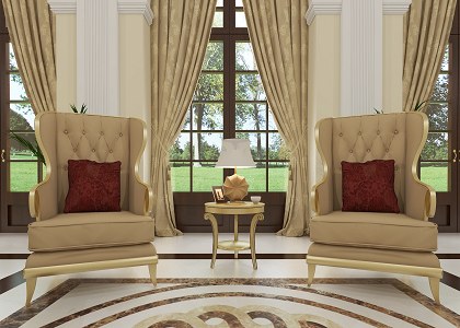 Classic Living Room | vray render by AHMED TAHA - COMET GROUP