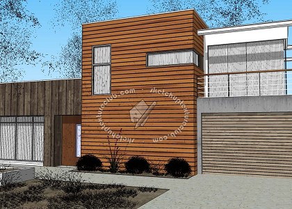 FOREST HOUSE & TUTORIAL | free sketchup model Forest House sketchup extract