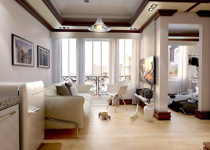 MODERN LOFT & VISOPT | Loft vray render by John Cedric Gomez Macabantad