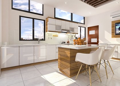 two tone kitchen | vray render test by JONAS BANZON
