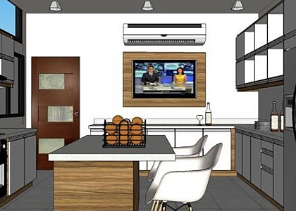 two tone kitchen | raw render by JONAS BANZON