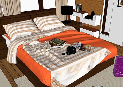 MASTER BEDROOM & VISOPT | sketchup screenshot