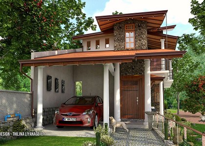 2 STORY MODERN VILLA | vray render by Thilina Liyanage