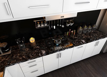 WHITE KITCHEN & VISOPT | render and model By Aryo Widodo Aryo Widodo
