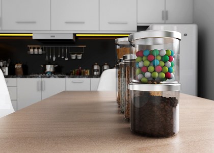 WHITE KITCHEN & VISOPT | render and model By Aryo Widodo Aryo Widodo