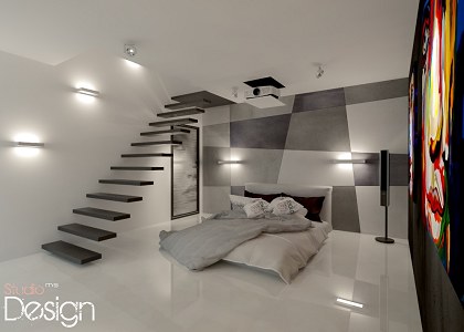 minimalistic bedroom & Visopt | view 4 - vray render - By MICHAŁ ŚLUSARCZYK