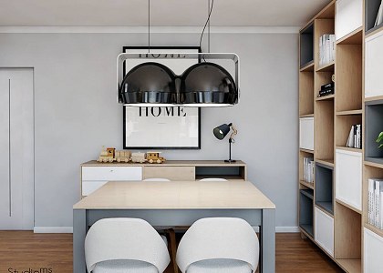 Gold horseshoe Apartment | design and visualization by Michal Slusarczyk