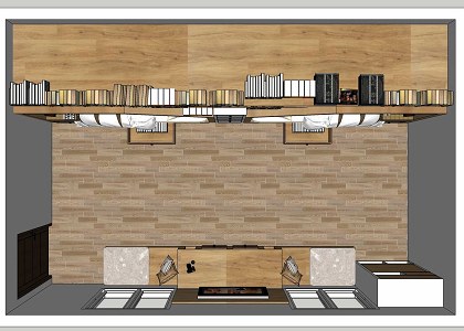 GUYS ROOM | SketchUp view planimetry