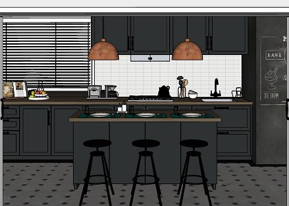 Cooking Area | sketchup view
