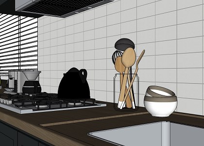 Cooking Area | sketchup view