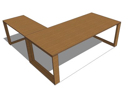 WOOD EXECUTIVE DESK | SketchUp 3D model Arche WOOD EXECUTIVE DESK