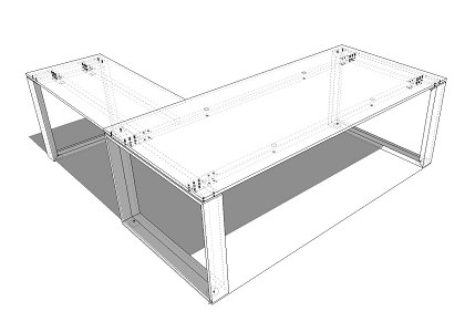 WOOD EXECUTIVE DESK | SketchUp 3D model Arche WOOD EXECUTIVE DESK