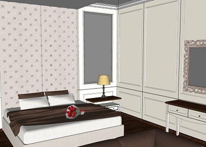 Art Deco Master Bedroom & Visopt | sketchup view 4 - 3d model by Viki Auliya