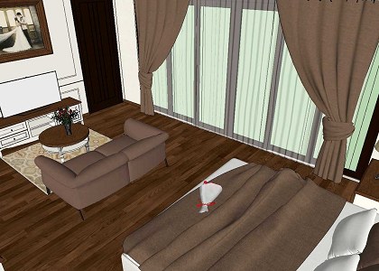 Art Deco Master Bedroom & Visopt | sketchup view 2 - 3d model by Viki Auliya
