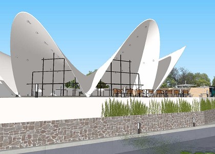 LOS MANANTIALES RESTAURANT | 3D model SketchUp wiev by Luis De Leon