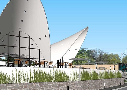 LOS MANANTIALES RESTAURANT | 3D model SketchUp wiev by Luis De Leon