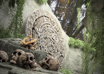 Piedra del Sol, Calendario Azteca and Visopt | vray render by LUIS DE LEON