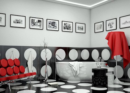 CONTEMPORARY BATHROOM & VISOPT | vray render by Larryshem