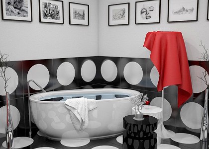 CONTEMPORARY BATHROOM & VISOPT | sketchup view