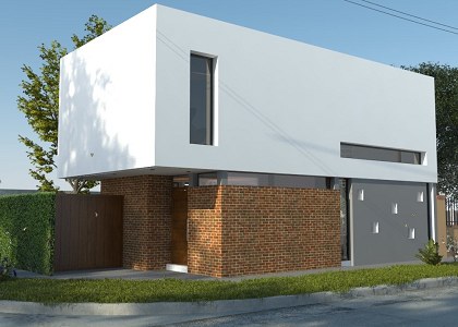 Unifamily House - Loft - La Plata | Front View - vray render by JAIMOT MARTIN
