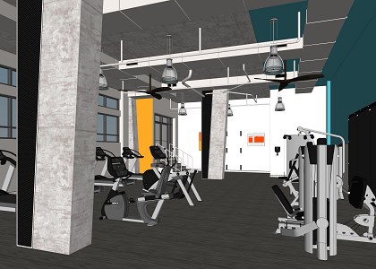 Gym | sketchup view 1 - by Alfred Manalang