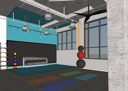 Gym | sketchup view 2 - by Alfred Manalang