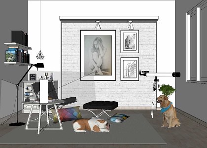 Living Room Corner & Visopt | SketchUp view 1 - 3d model by Alfonsus Sri Agseyoga