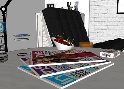 Living Room Corner & Visopt | SketchUp view 4- 3d model by Alfonsus Sri Agseyoga