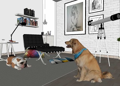 Living Room Corner & Visopt | SketchUp view 2 - 3d model by Alfonsus Sri Agseyoga