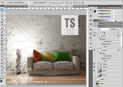 LIVING SPACE - Inspiration & Visopt | post process - photoshop pds file included