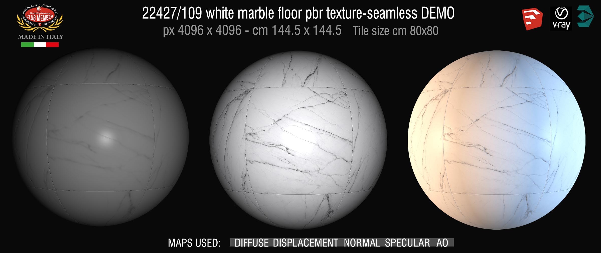 22427/109 white marble floor pbr texture seamless DEMO