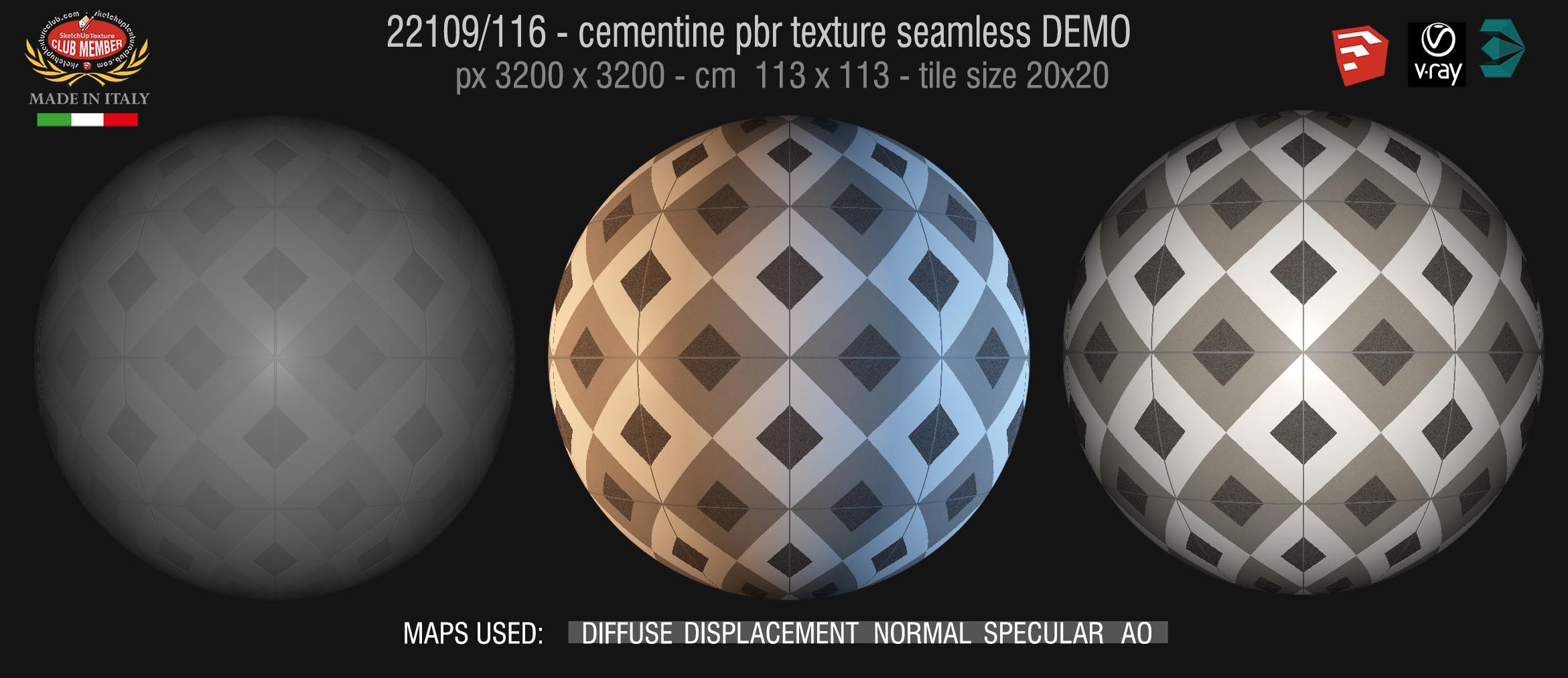 22109/116 cementine tiles Pbr texture seamless demo D_Segni Concrete Look by Marazzi