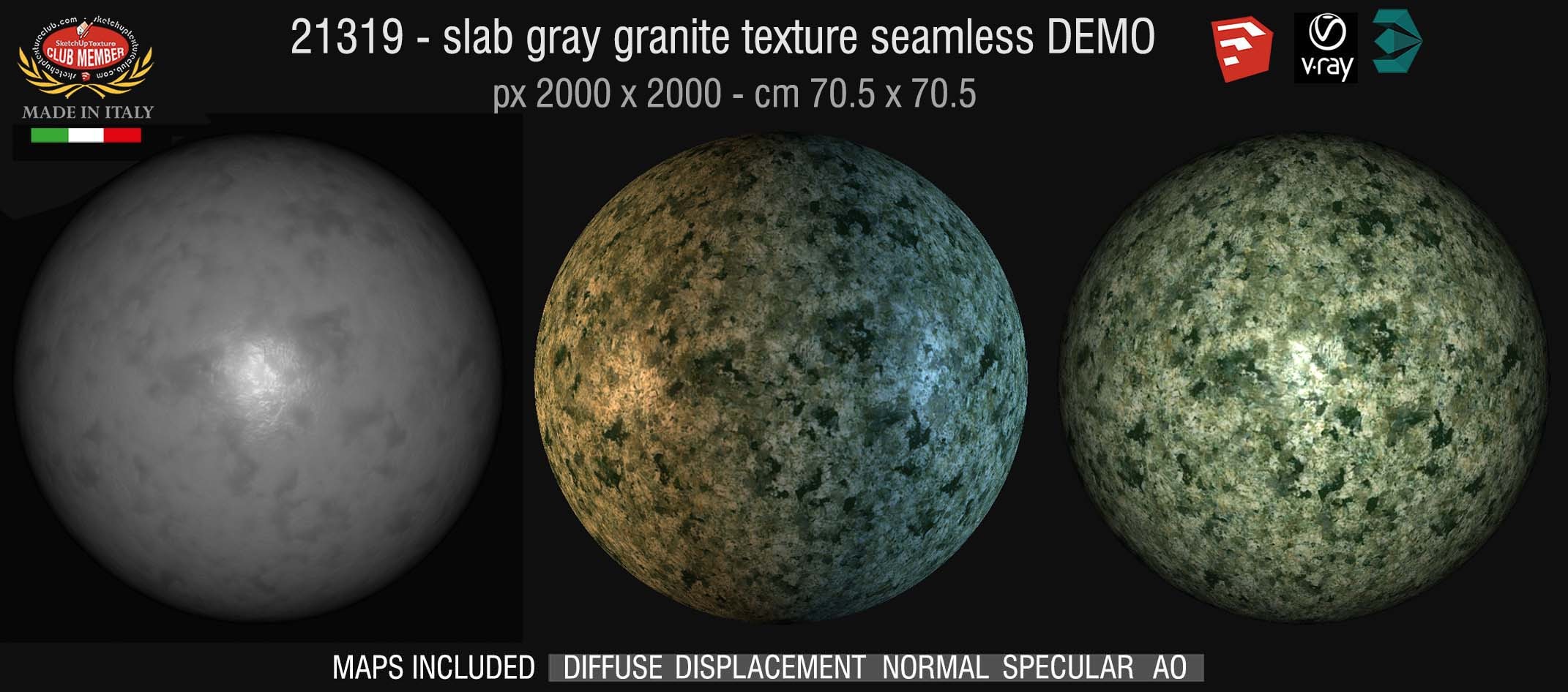 21319 HR Silver sea green granite PBR texture seamless DEMO