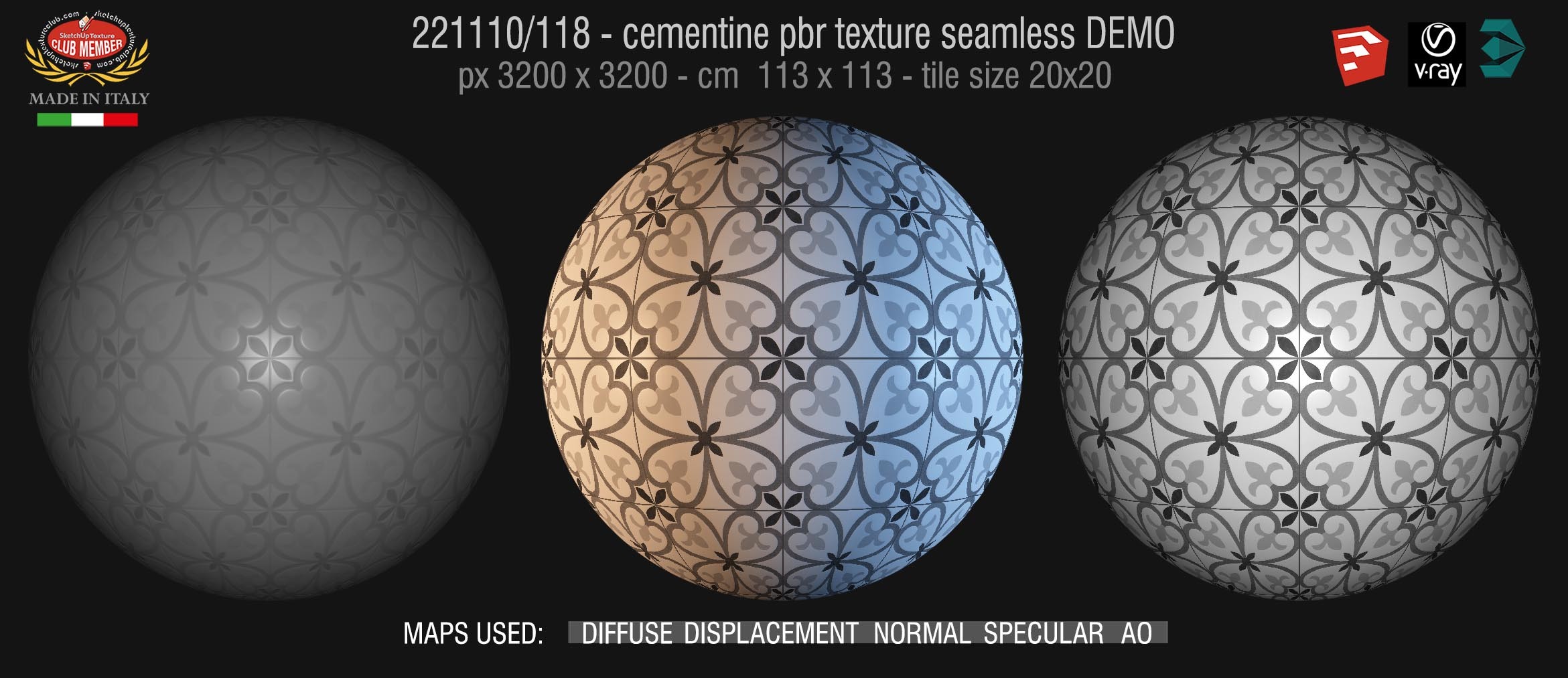 22111/118 cementine tiles Pbr texture seamless demo D_Segni Concrete Look by Marazzi