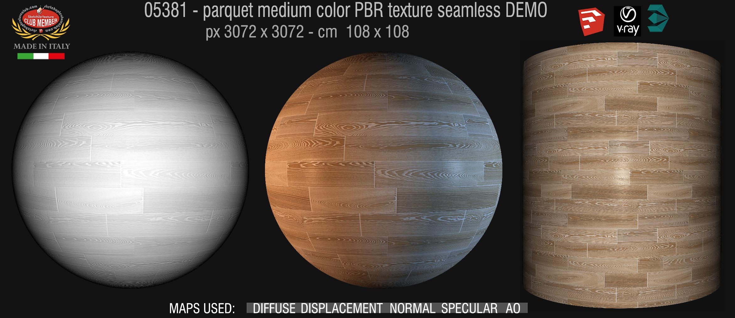 05381 parquet medium color PBR texture seamless DEMO