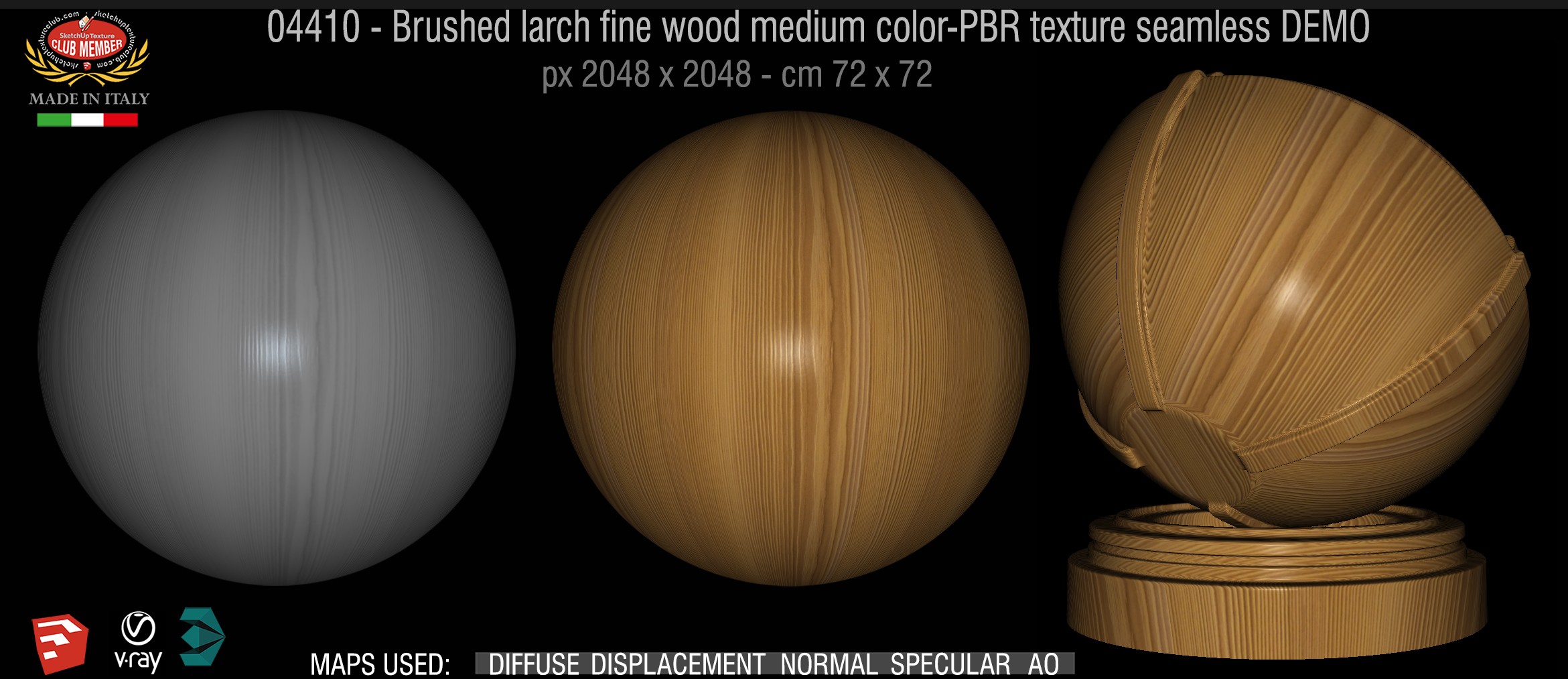 04410 Brushed larch fine wood medium color-PBR texture seamless DEMO