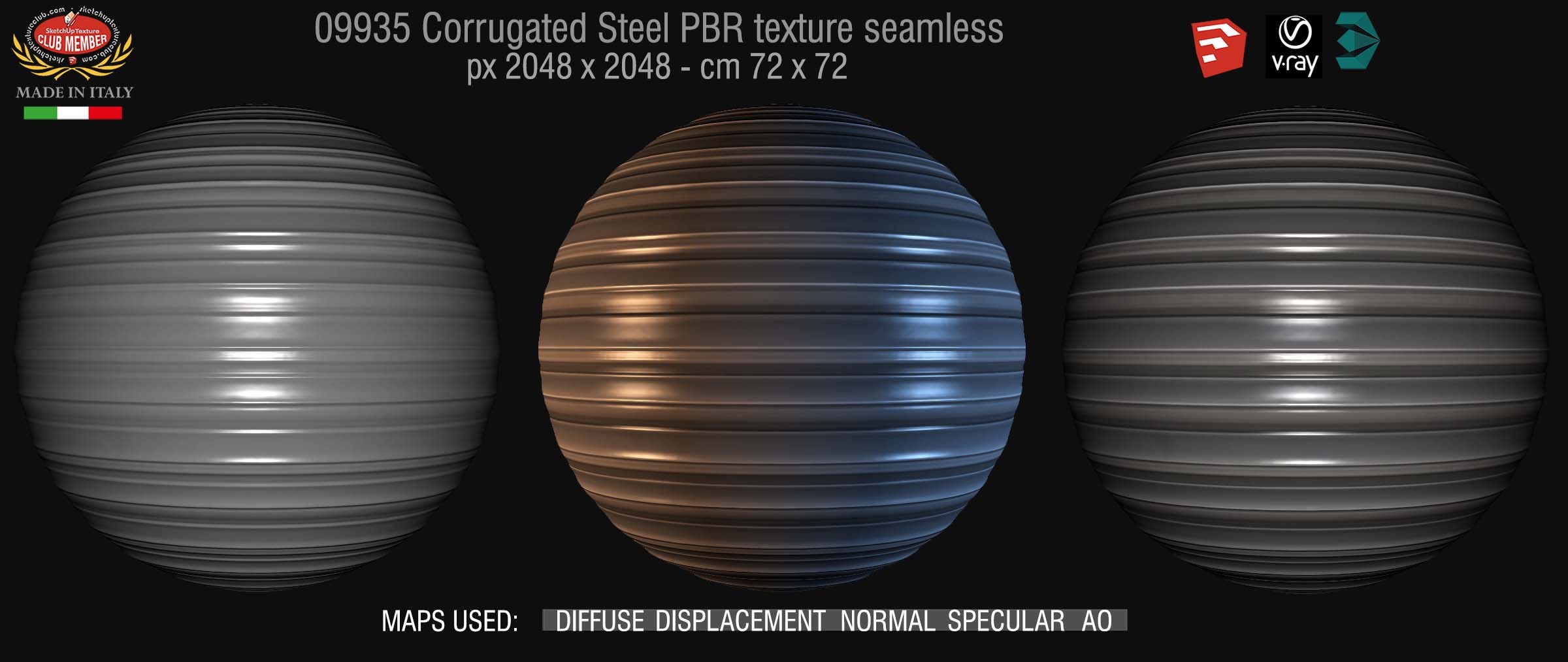 09935 Corrugated steel texture seamless DEMO