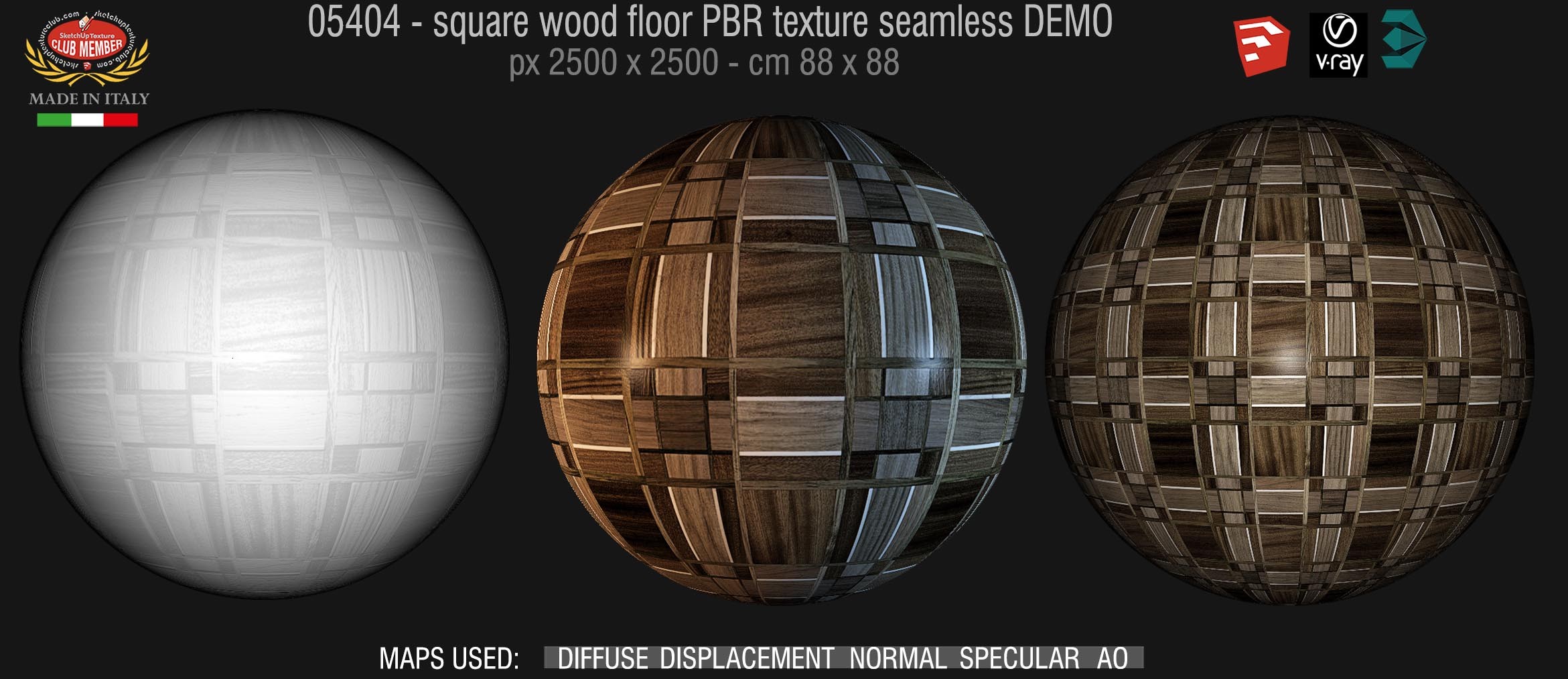 05404 square wood floor PBR texture seamless DEMO