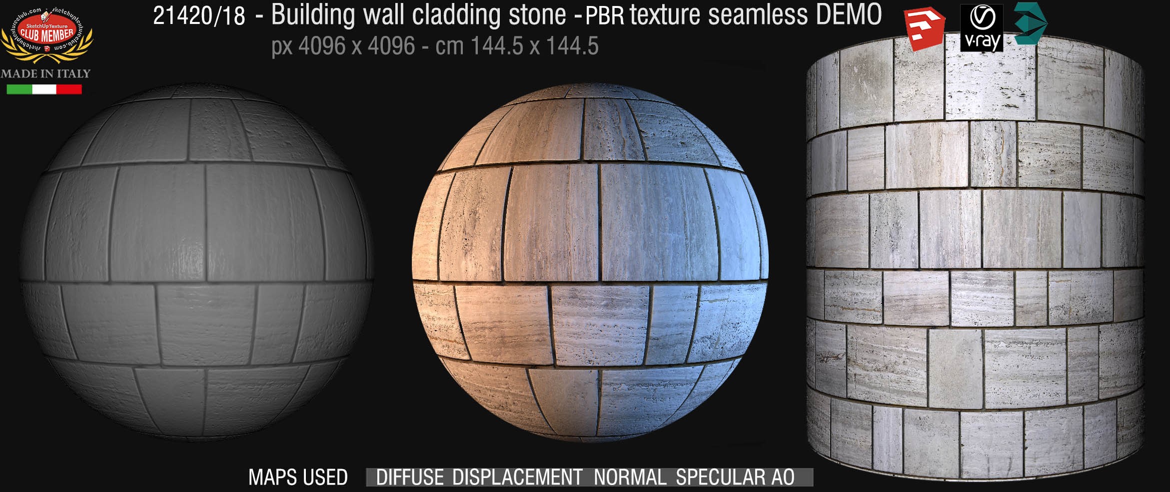 21420 18_travertine wall cladding pbr texture seamless DEMO