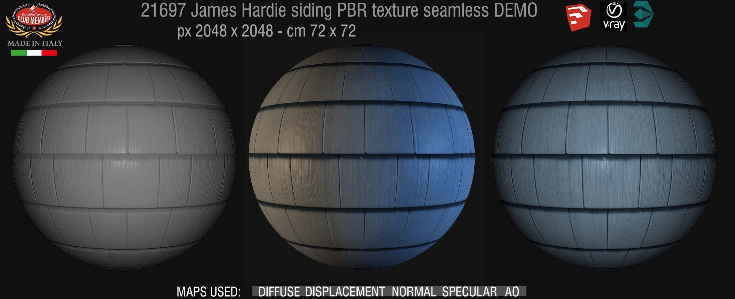 21697 James Hardie siding PBR texture seamless DEMO