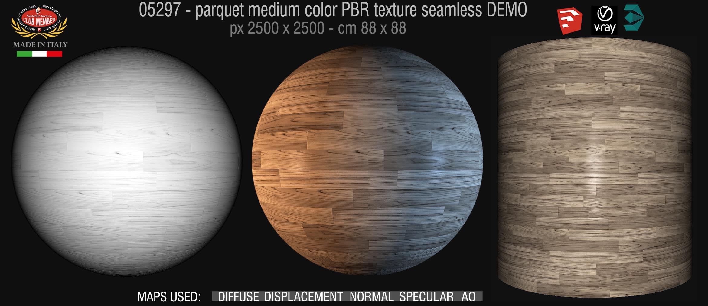 05297 parquet medium color PBR texture seamless DEMO